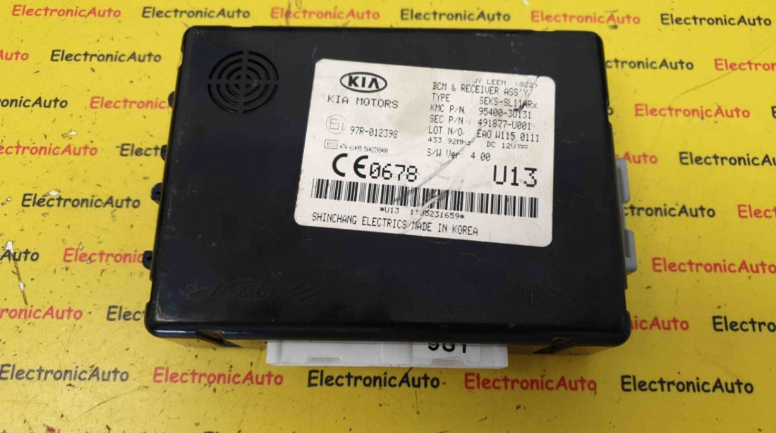 Modul Confort KIA Sportage III 2.0 CRDi, 491877-U001, 95400-3U131, BCM ASSY