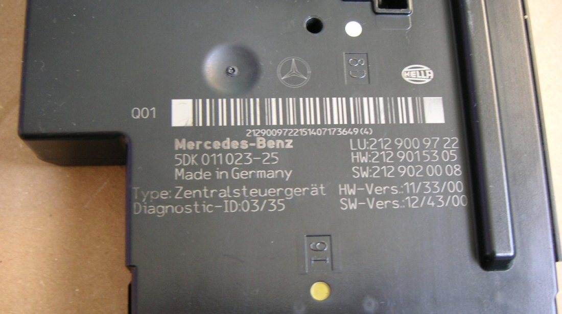 Modul confort Mercedes-Benz W212 cod 5DK011023-25