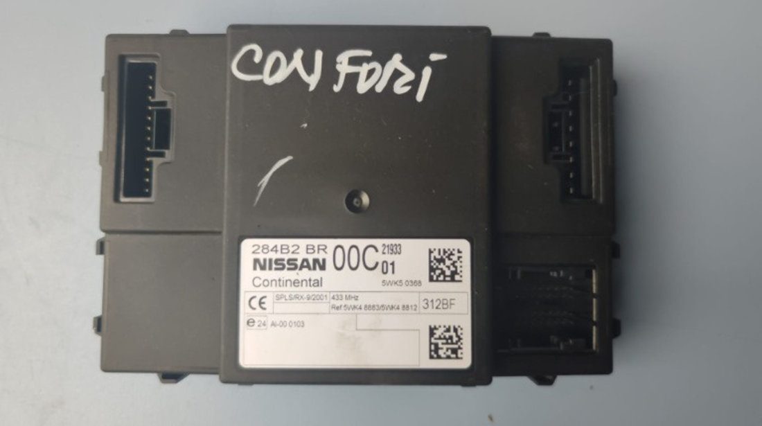 Modul confort Nissan Qashqai 1.6 DCI , 131 cp / 96 kw , cod motor R9M , cod 284B2BR00C