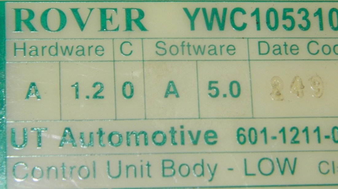 Modul confort Rover 75 1998-2005 Cod: 601-1211-010 , YWC105310
