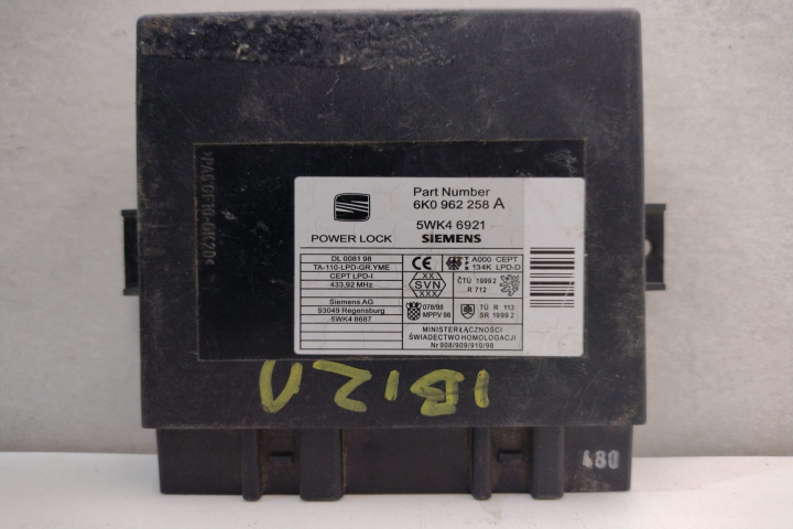 Modul Confort Siemens 6K0962258A / 5WK46921 Skoda Fabia 6Y [1999 - 2004]