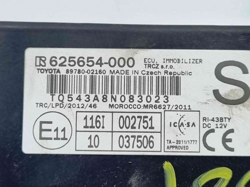 Modul confort Toyota Corolla IX Sedan (ZRE1) [Fabr 2013-2019] 89780-02160