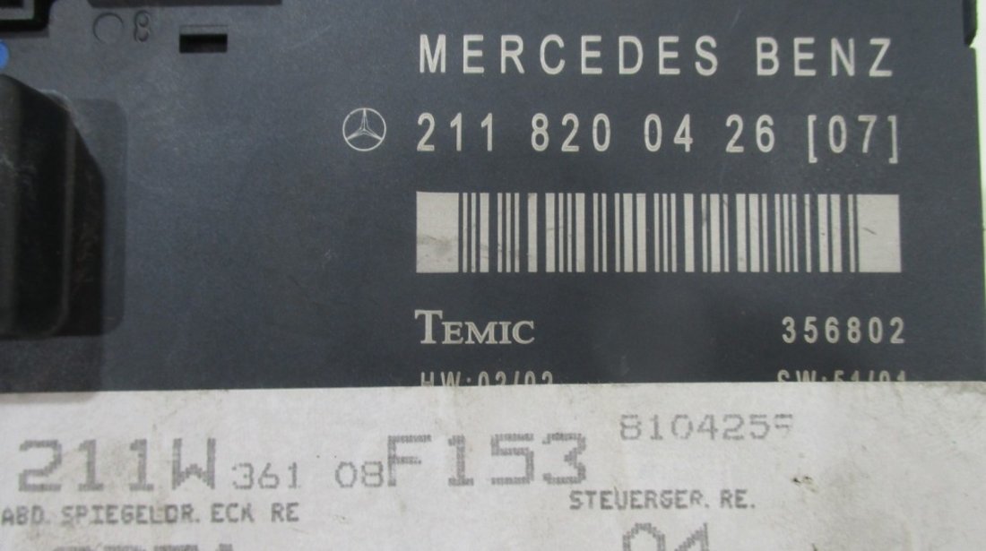 Modul confort usa dreapta fata Mercedes E Class W211 an 2004 2005 2006 2007 cod A2118200426