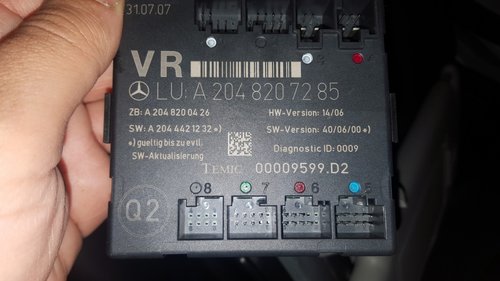 Modul Confort Usa Dreapta Fata Mercedes W204 A204 820 72