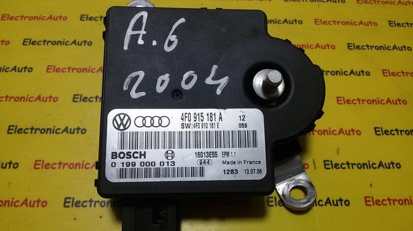 Modul Control Baterie Audi A6, 0199000013, 4F0915181A, 4F0910181E