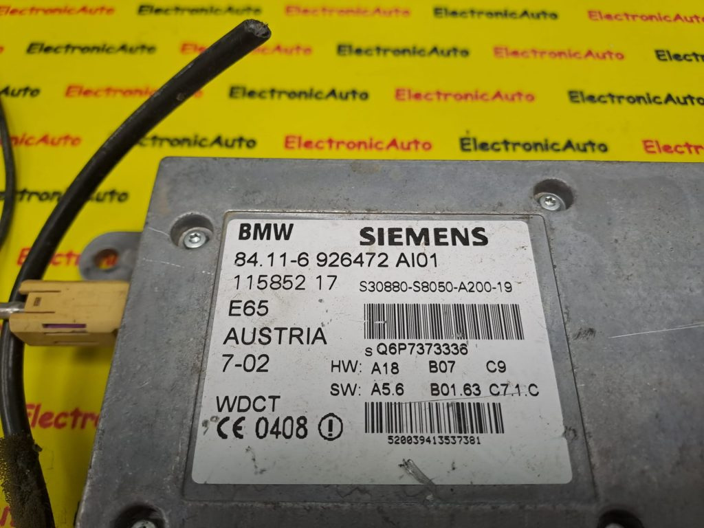 Modul control BMW E65 84116926472, 11585217