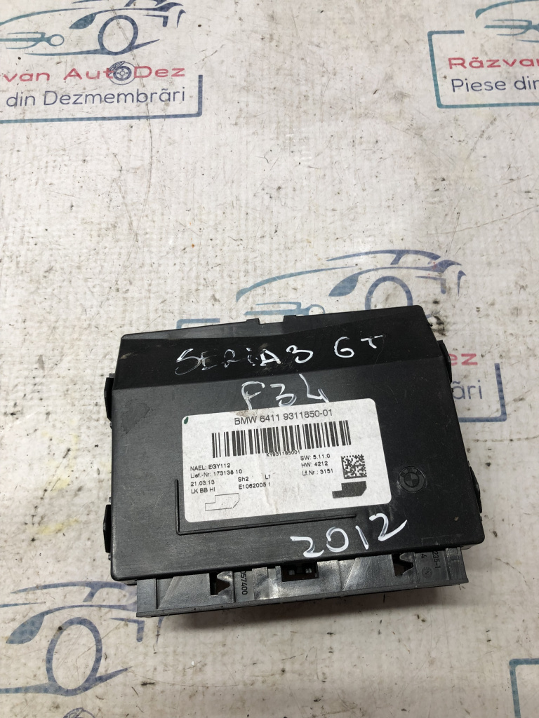 Modul Control BMW Seria 3 GT F34 2013, 931185001