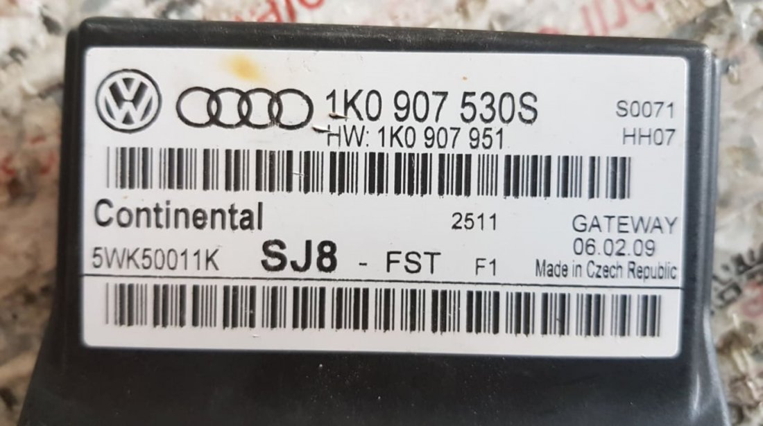 Modul control central / Gateway Audi A3 8P Cabriolet cod piesa : 1k0907530s