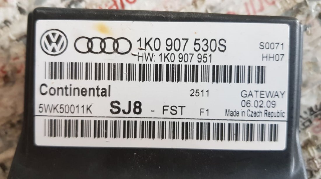 Modul control central / Gateway Audi TT cod piesa : 1k0907530s