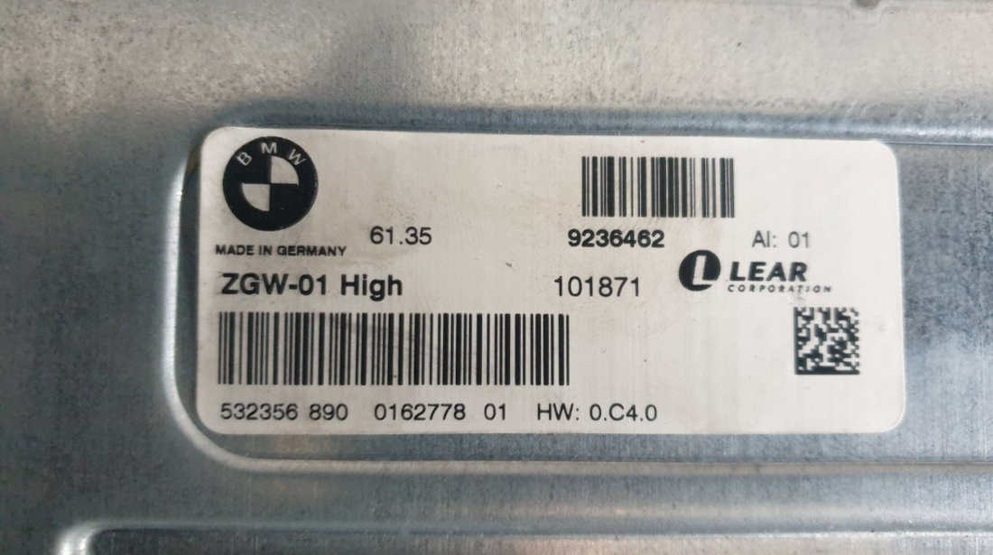 Modul control central / Gateway BMW Seria 7 F01 cod piesa : 9236462