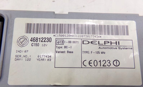 Modul CONTROL Clapeta DELPHI FIAT DOBLO 46812230 / IND 07 / IND  / IND 07 / IND07