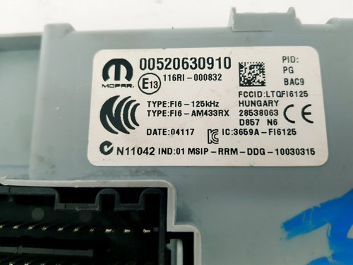 Modul CONTROL DELPHI FIAT 500 00520630910 / 2853806300520630910 / 28538063