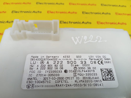 Modul control keyless Mercedes S-Class A2229003308, A2229018202