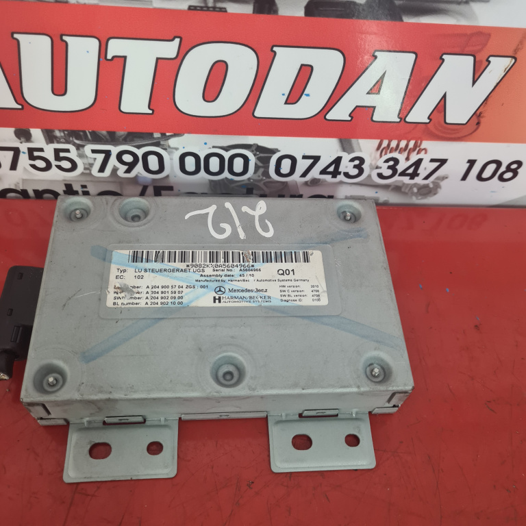 Modul control media Mercedes-Benz E-Class (2010->) [A207] 2.2 Motorina 2012, A2049005704