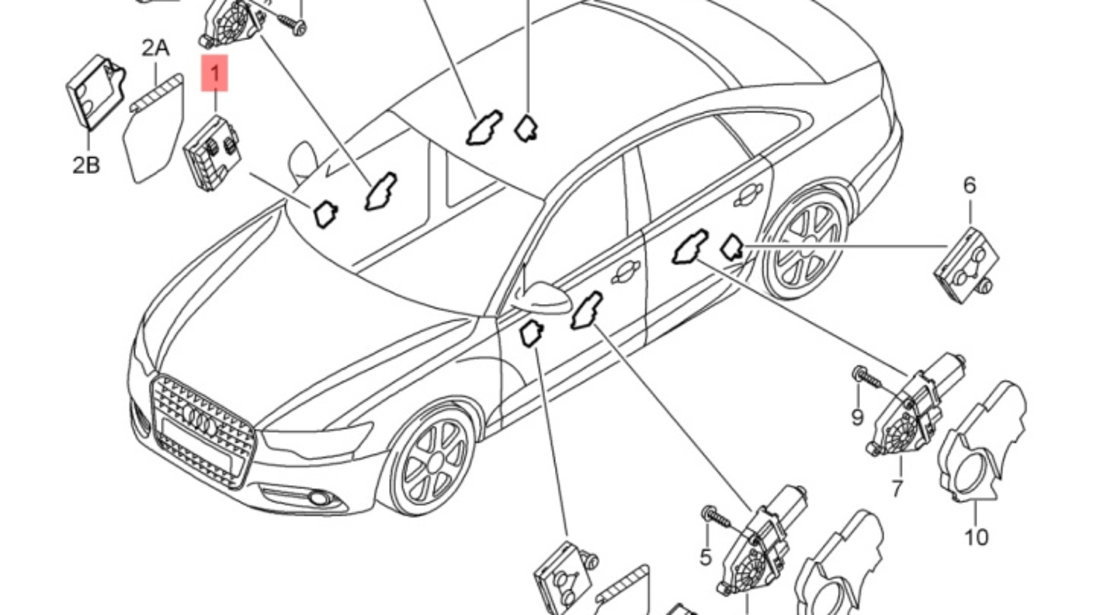 Modul control usa dreapta fata Audi A6 C6 (4F2) Sedan 2006 2.7 TDI OEM 4F0959792E