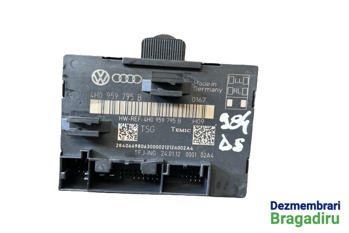 Modul control usa spate dreapta Cod: 4H0959795B Volkswagen VW Touareg generatia 2 7P [2010 - 2014] Crossover 3.0 TDI Tiptronic 4Motion (245 hp) Cod motor: CRC Cod cutie: NAC Cod culoare: LG7W
