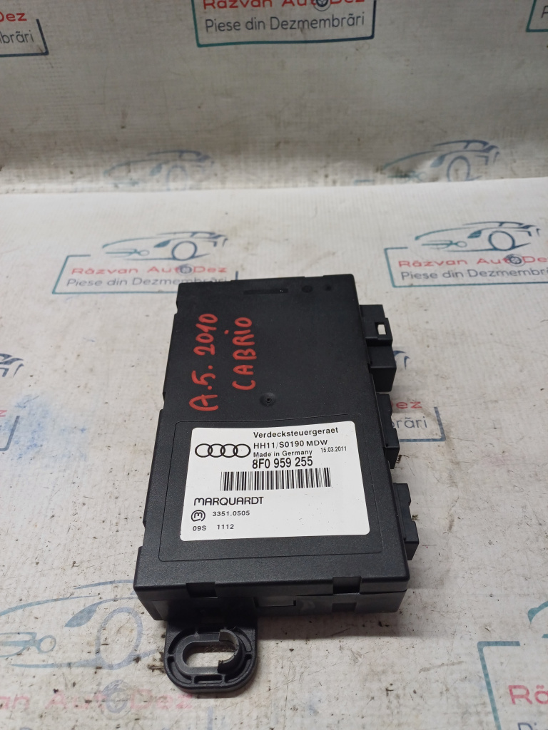 Modul decapotare Audi A5 Cabrio - Motorina 2010, 8F0959255