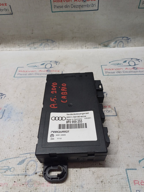 Modul decapotare Audi A5 Cabrio - Motorina 2010, 8F0959255