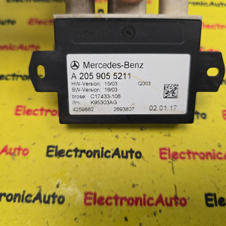 Modul deschidere portbagaj cu picioru Mercedes C class w205, A2059055211,