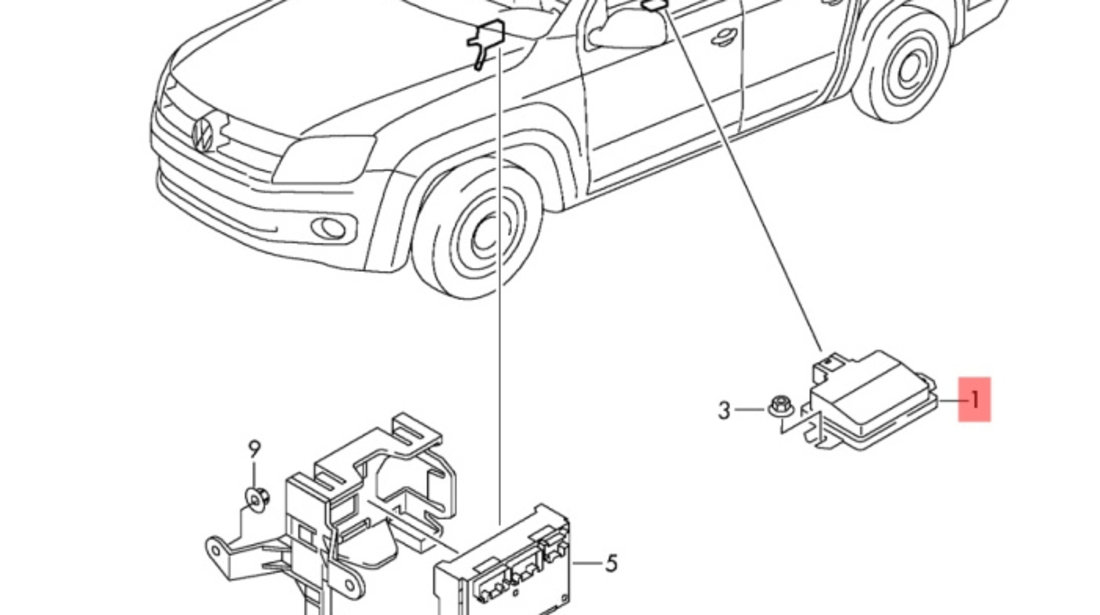 Modul diferential Volkswagen Amarok 2H 2015 2016 OEM 2H0927771A