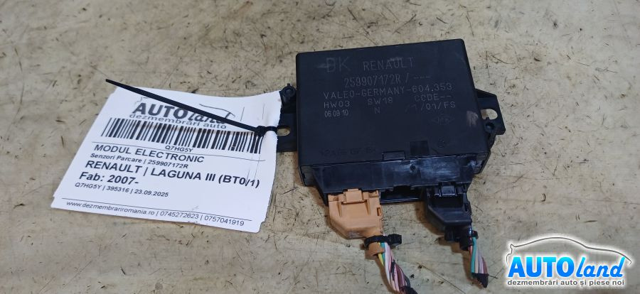 Modul Electronic 259907172r Senzori Parcare Renault LAGUNA III BT0/1 2007