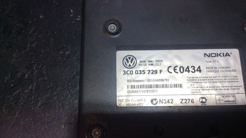 Modul Electronic 3c0035729f Bluetooth Volkswagen PASSAT Variant 3C5 2005