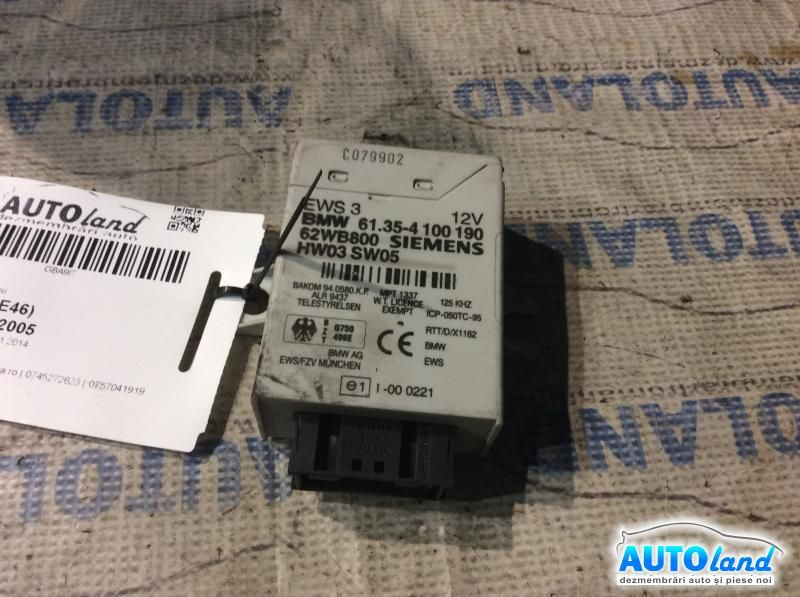 Modul Electronic 61354100190 Imobilaiser Releu BMW 3 E46 1998-2005