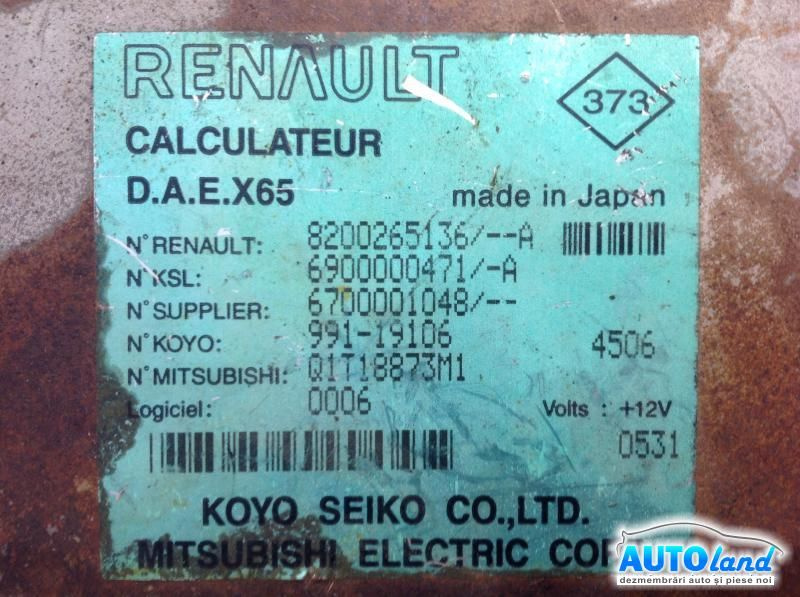 Modul Electronic 8200265136 Servodirectie Renault CLIO II BB0/1/2 ,CB0/1/2 1998