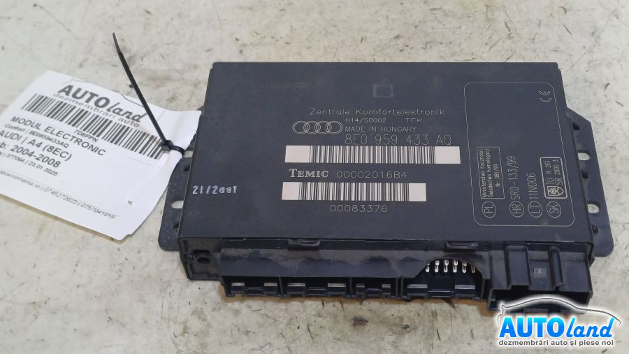 Modul Electronic 8e0959433aq Confort Audi A4 8EC 2004-2008