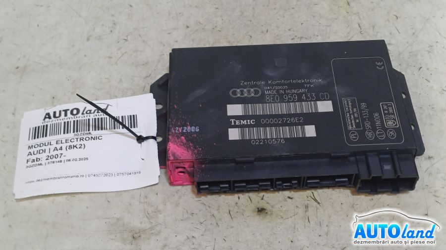 Modul Electronic 8e0959433cd Audi A4 8K 2007