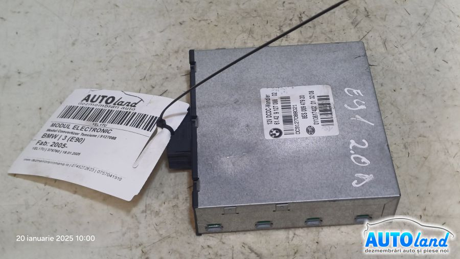 Modul Electronic 9127088 Modul Convertizor Tensiune BMW 3 E90 2005
