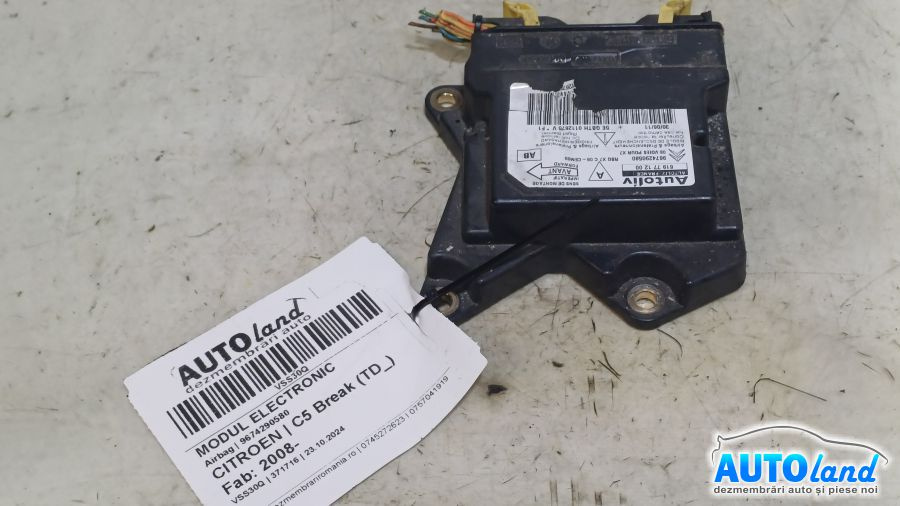 Modul Electronic 9674290580 Airbag Citroen C5 Break TD 2008