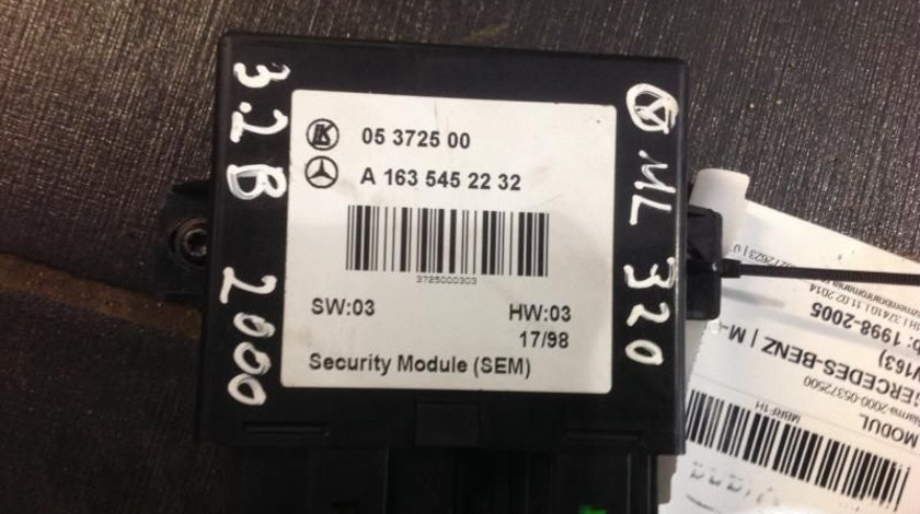 Modul Electronic A1635452232 Alarma-2000-05372500 Mercedes-Benz M-CLASS W163 1998-2005