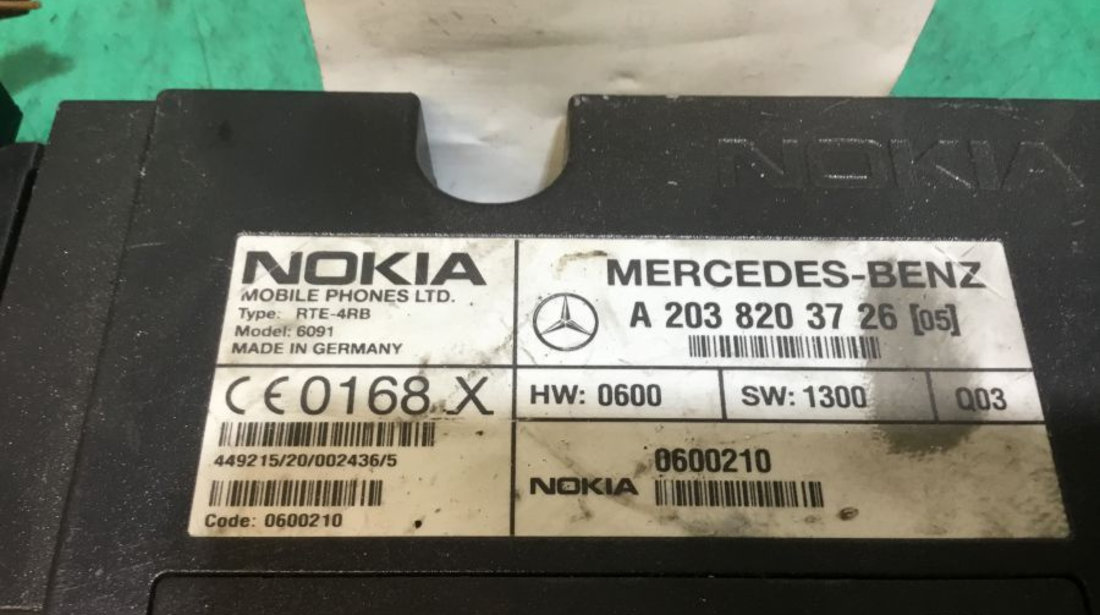 Modul Electronic A2038203726 Telefon Nokia S 320 CDI Mercedes-Benz S-CLASS W220 1998-2005