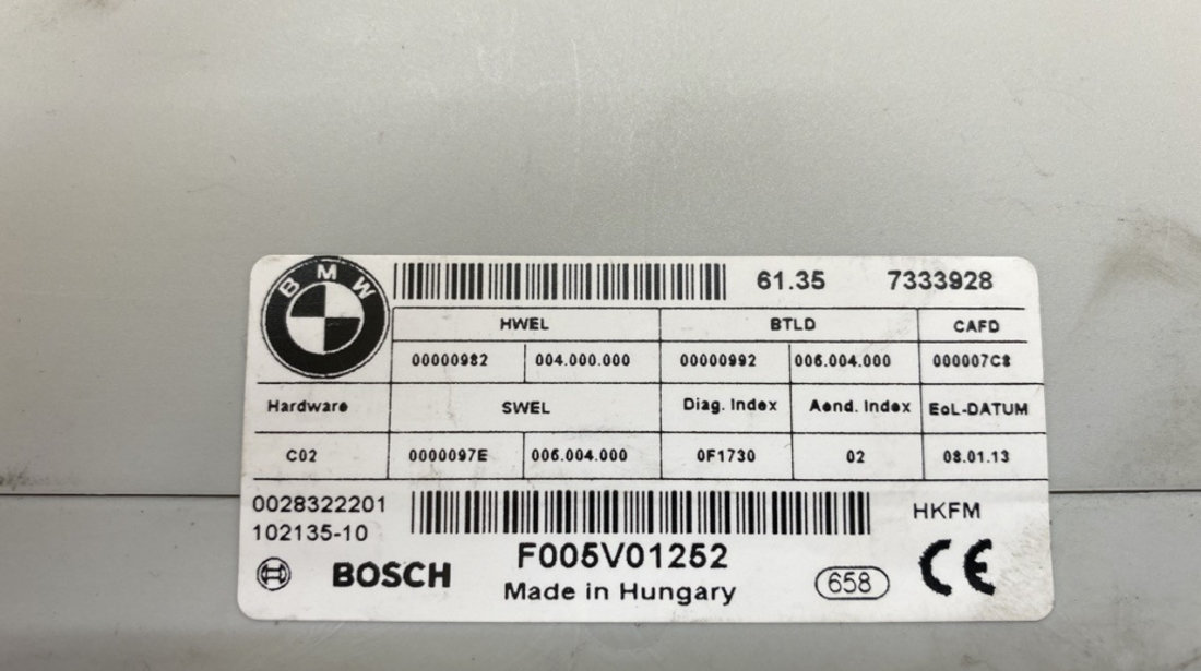 Modul electronic BMW 520 d F11 F10 combi 2013 (7333928)