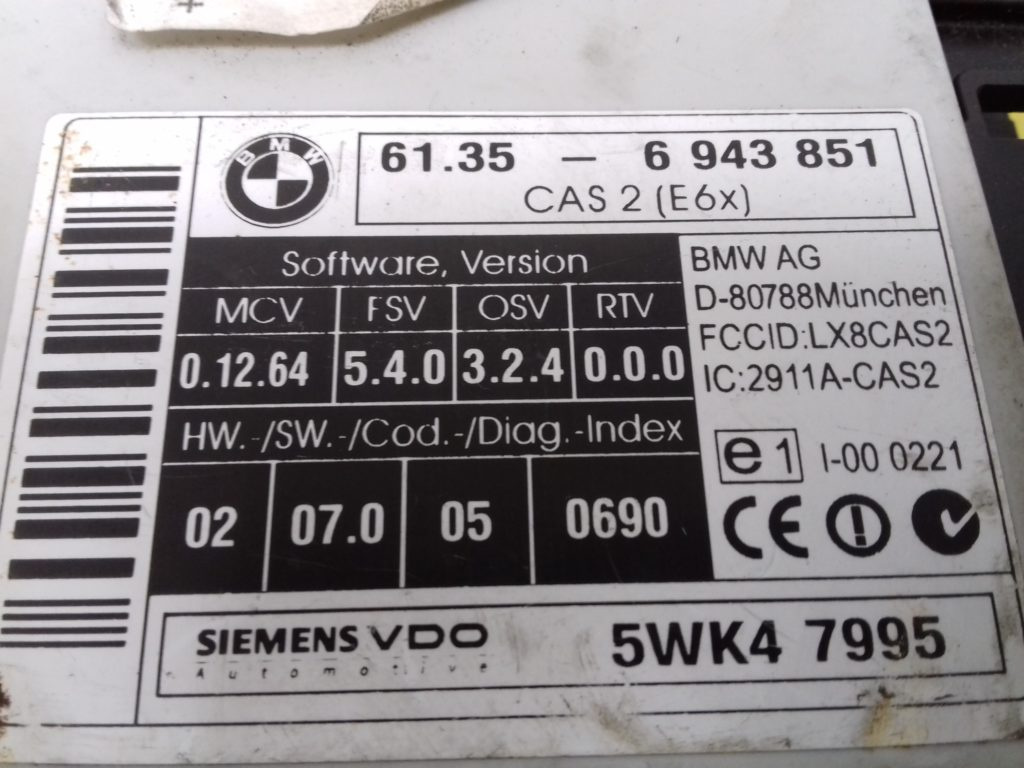 Modul Electronic BMW E60 3.0, 61356943851, 5WK47995