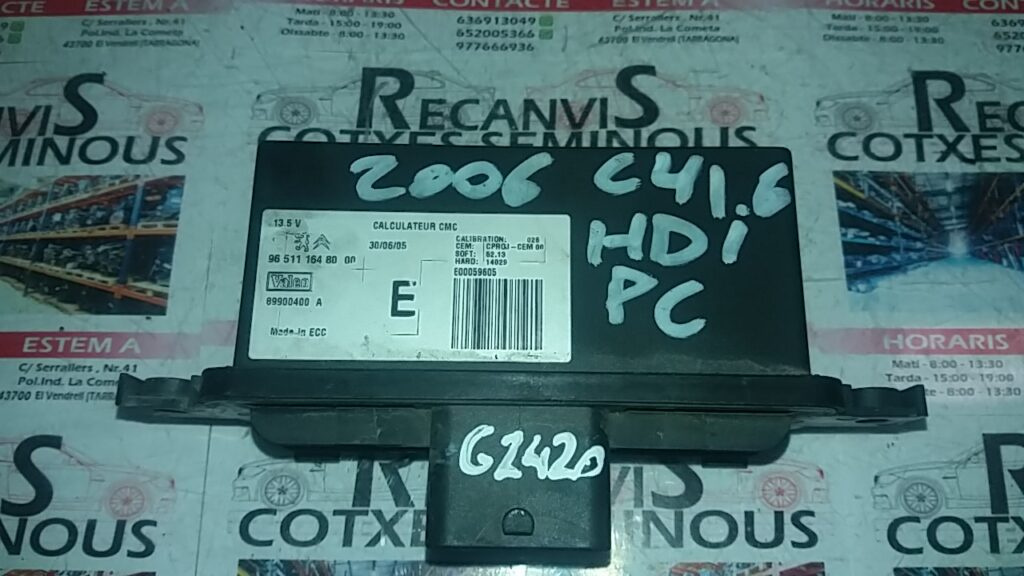 Modul ELECTRONIC CITROEN C5 96 511 164 80 / 9651116480 / 89900400 A / 89900400A96 511 164 80 / 9651116480 / 89900400 A / 89900400A