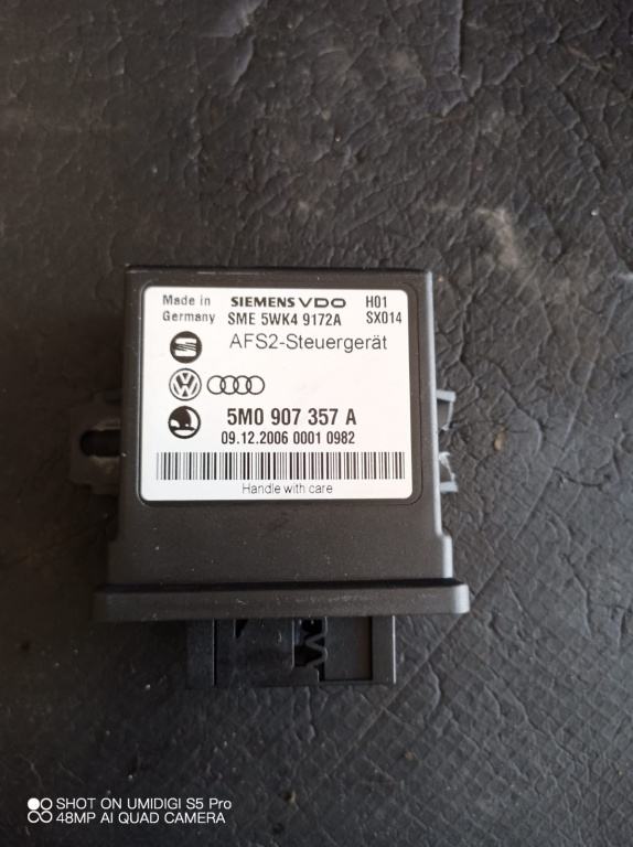 Modul electronic faruri adaptive , Volkswagen PASSAT B6 , 2005 COD - 5m0907357a