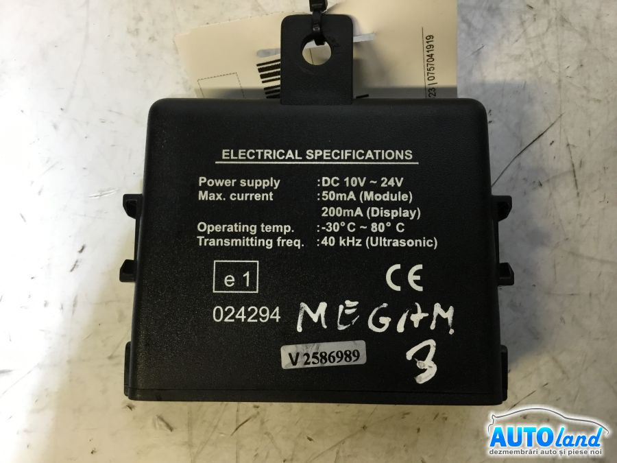 Modul Electronic Senzori Parcare Renault MEGANE III Hatchback BZ0/1 2008