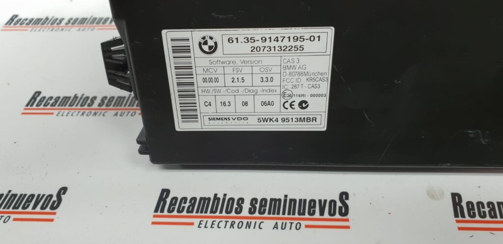 Modul ELECTRONIC SIEMENS BMW MINI 61.35-9147195-01 / 61 35 9147195 01 / 6135914719501 / 5WK4 9513MBR / 5WK49513MBR61.35-9147195-01 / 61 35 9147195 01 / 6135914719501 / 5WK4 9513MBR / 5WK49513MBR