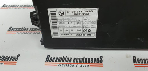Modul ELECTRONIC SIEMENS BMW MINI 61.35-9147195-01 / 61 35 9147195 01 / 6135914719501 / 5WK4 9513MBR...