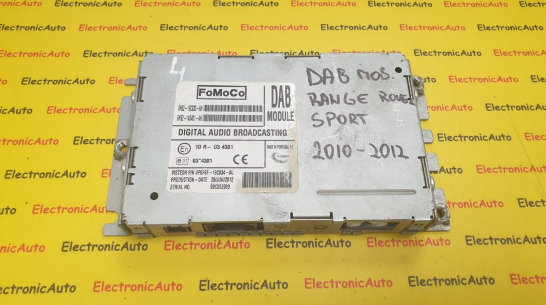 Modul electronic sunet Range Rover Evoque 6H5219C032AH, 6H5214d401AH