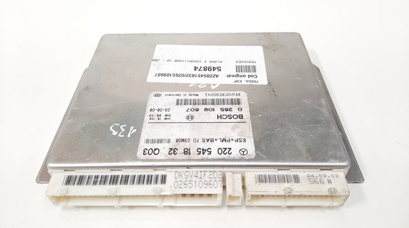 Modul ESP, cod A2205451832, 0265109607, Mercedes Clasa S (W220) (id:549874)