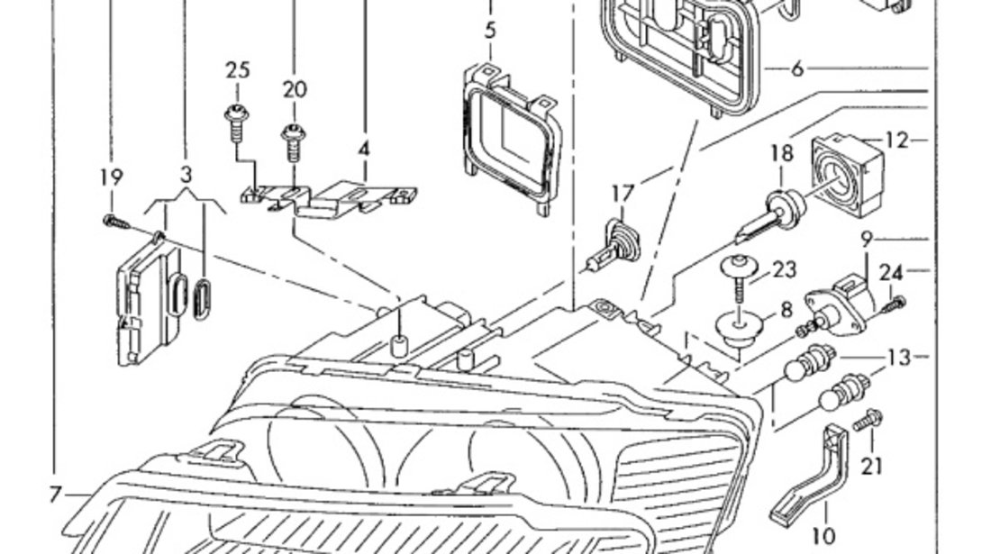 Modul faruri Audi A8 D3 2006 ASB OEM 4E0907813