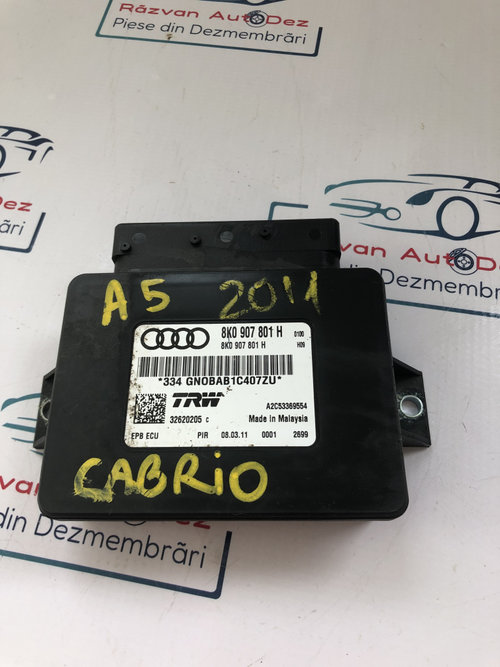 Modul frâna de mana Audi A5 Cabrio 2011, 8K0907801H