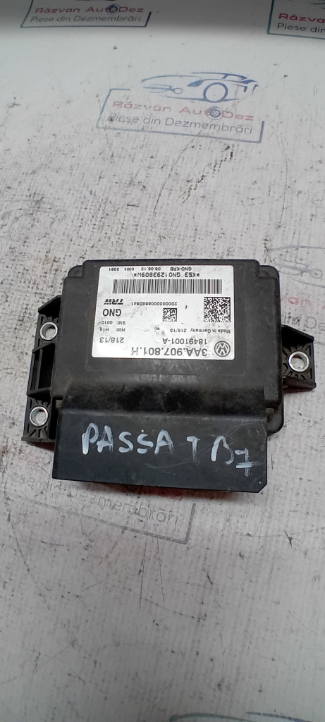 Modul frâna de mana Volkswagen Passat B7 2013, 3AA907801H