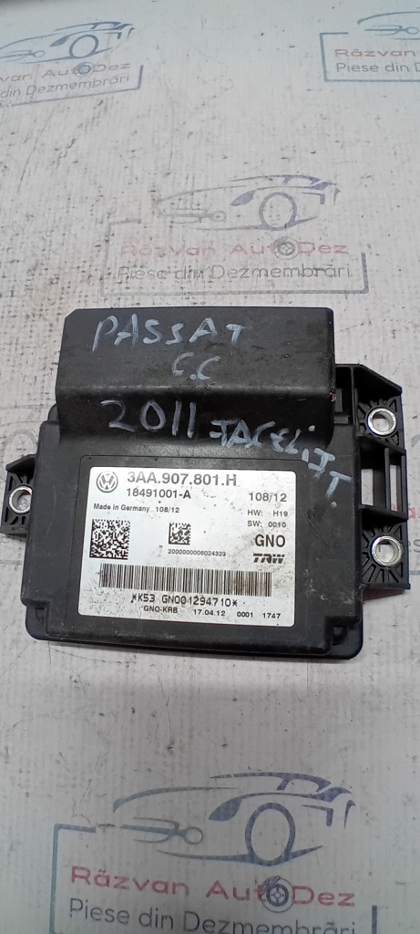 Modul frâna de mana Volkswagen Passat CC 2011, 3AA907801H