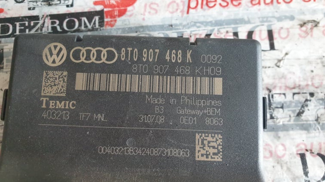 Modul gateway Audi A5 B8 3.0 TDI cod piesa : 8T0907468K