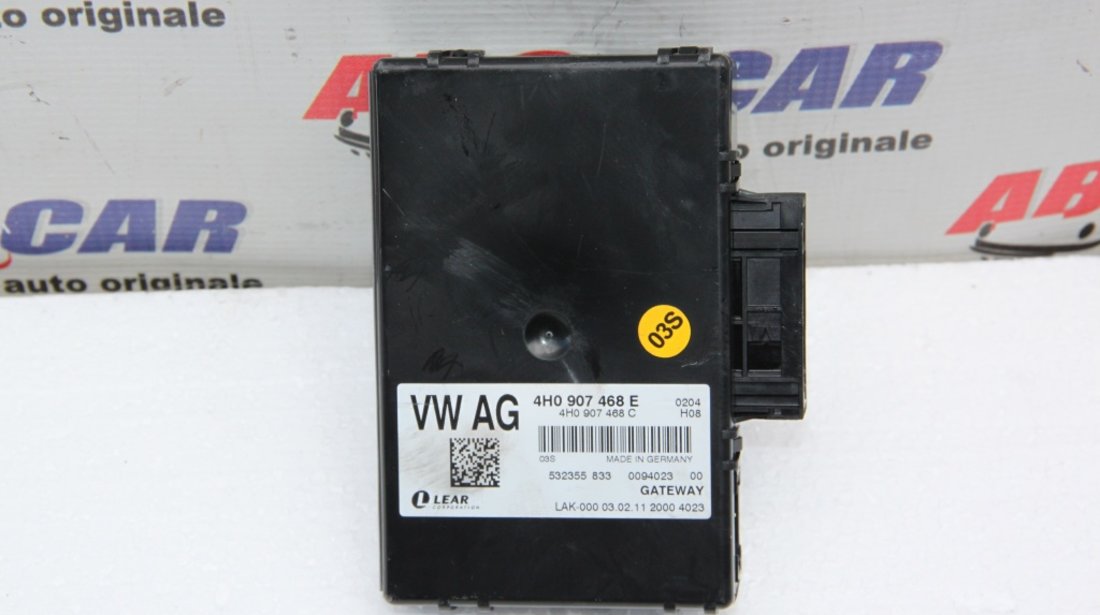 Modul gateway Audi A8 4H D4 cod: 4H0907468E model 2014