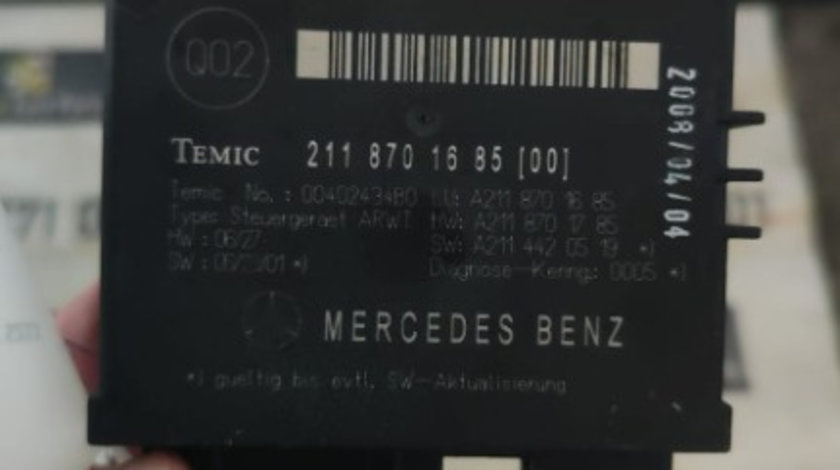 Modul haion Mercedes E-class S211 W211 3.0 DCI cod motor 642920 an 2008 cod A2118701685